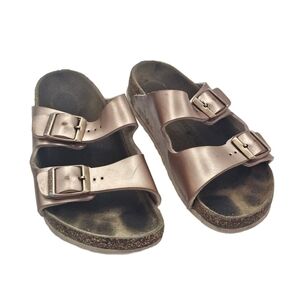 Birkenstock Arizona Sandals Metallic Rose Gold Kids Size EU 33–34 / US 2–3